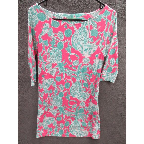 Lillly Pulitzer Pineapple Spike The Punch Dress Women's Small - Picture 2 of 13